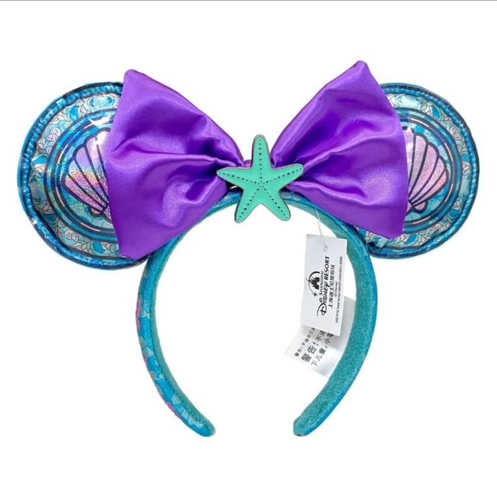 Loungefly Disney Parks Princess Stained Glass Little Mermaid Ariel Ears